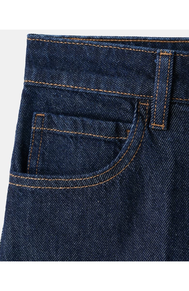 MANGO High Waist Long Denim Shorts, Alternate, color, Open Blue