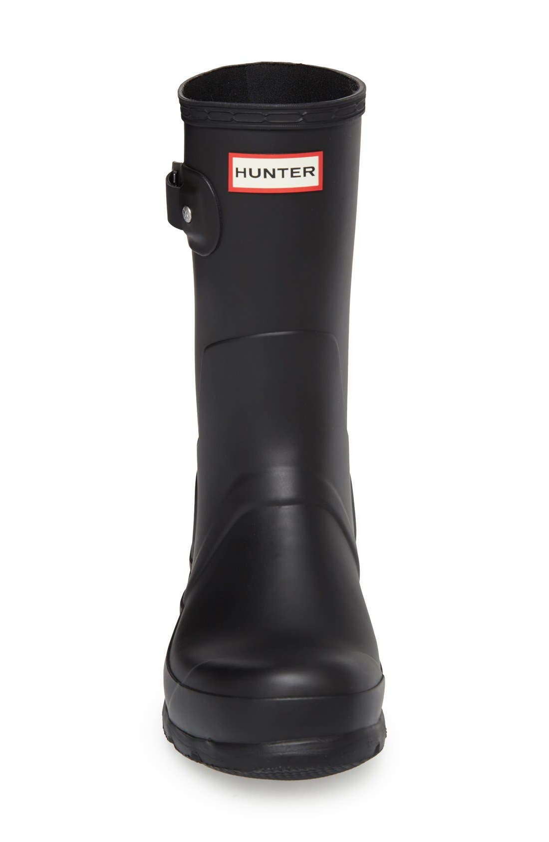 Original Short Waterproof Rain Boot, Alternate, color, BLACK