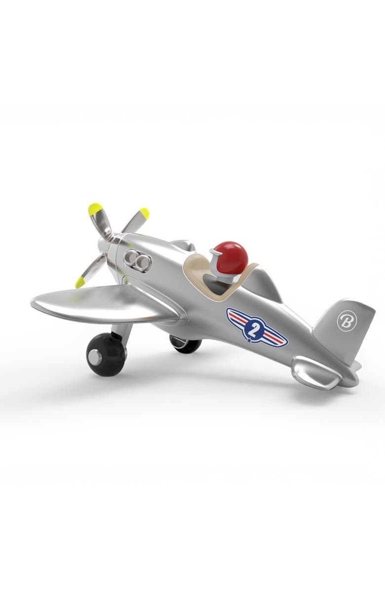 Baghera Jet Plane Toy, Alternate, color, Glossy Metallic Silver