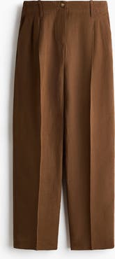 H&M Tapered Linen-blend Trousers