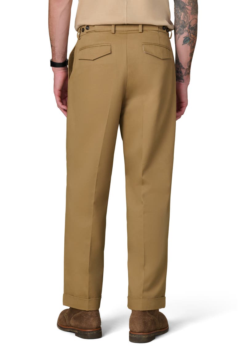 Pleated Wide Leg Chinos, Alternate, color, BRITISH KHAKI