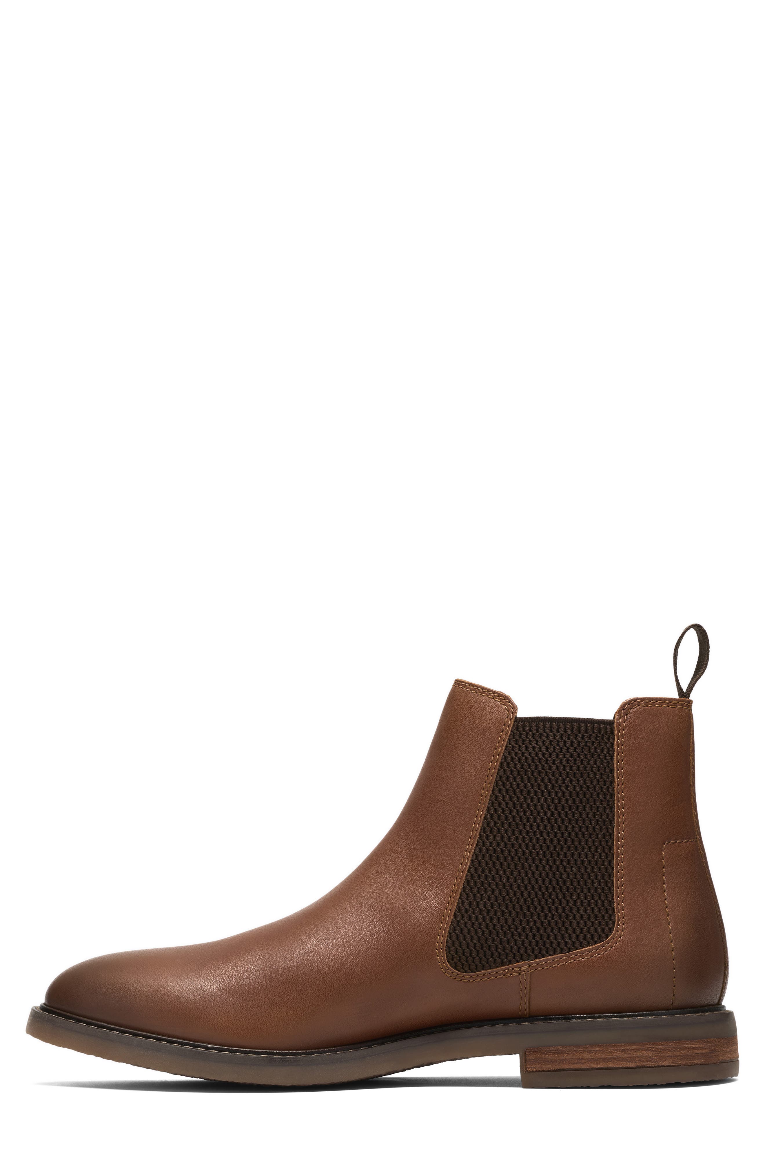 Jaxen Easy Leather Chelsea Boot, Alternate, color, DARK TAN LEA