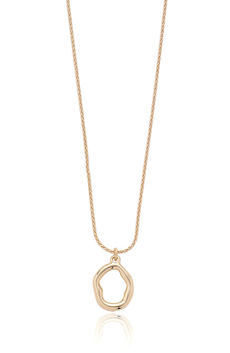 Ettika Abstract Open Circle Pendant Necklace, Main, color, 