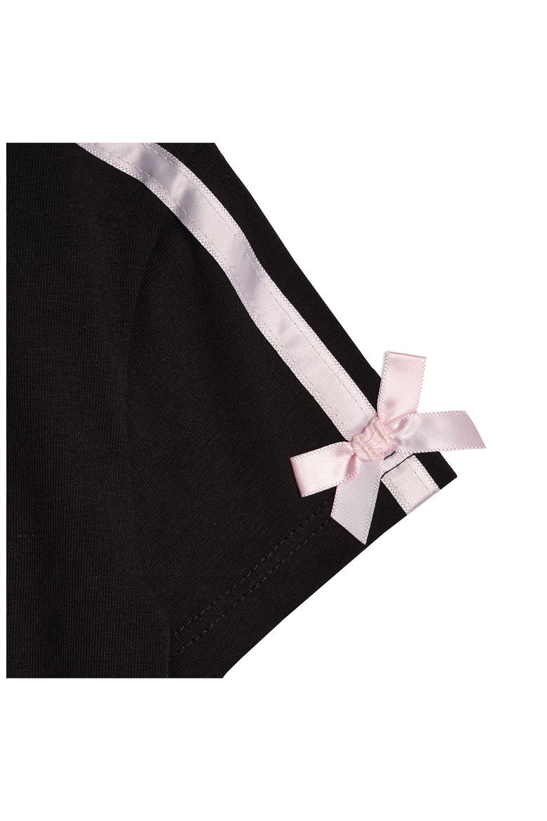 Kids' Bow Society Stretch Cotton T-Shirt, Alternate, color, PUMA BLACK