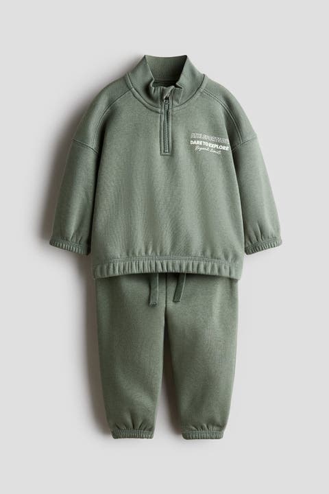2-Piece Brushed-Inside Sweatshirt And Joggers Set