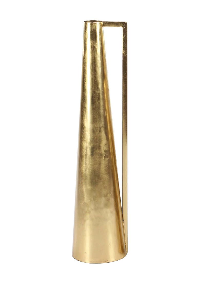 Goldtone Metal Vase with Handles - Set of 2, Alternate, color, GOLD