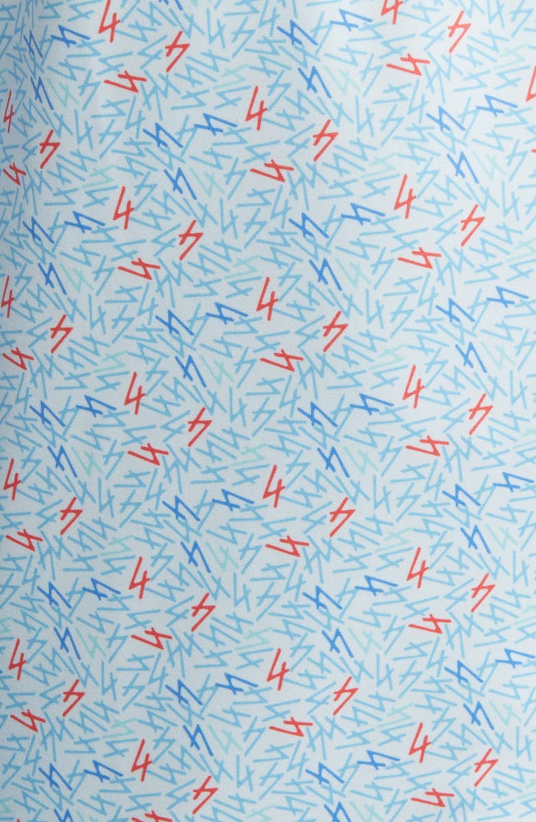 Swannies Milton Scatter Print Quarter Zip Golf Pullover, Alternate, color, Sky Fore