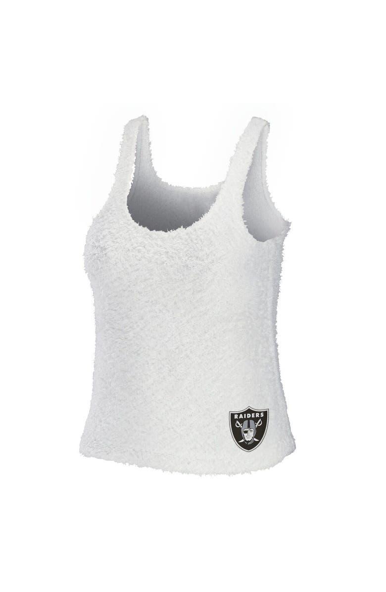 WEAR by Erin Andrews Women's WEAR by Erin Andrews Cream Las Vegas Raiders Cozy Scoop Neck Tank Top & Pants Sleep Set, Alternate, color, Cream