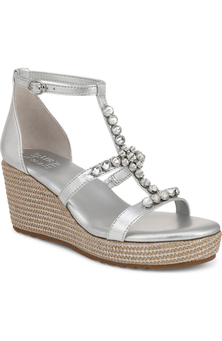 Naturalizer Serena Ankle Strap Espadrille Platform Wedge Sandal, Main, color,