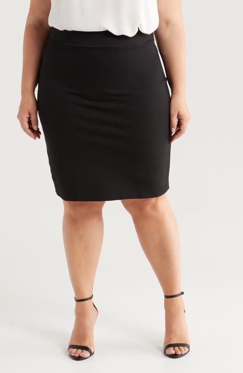 Solid Color Elastic Waist Stretch Skirt