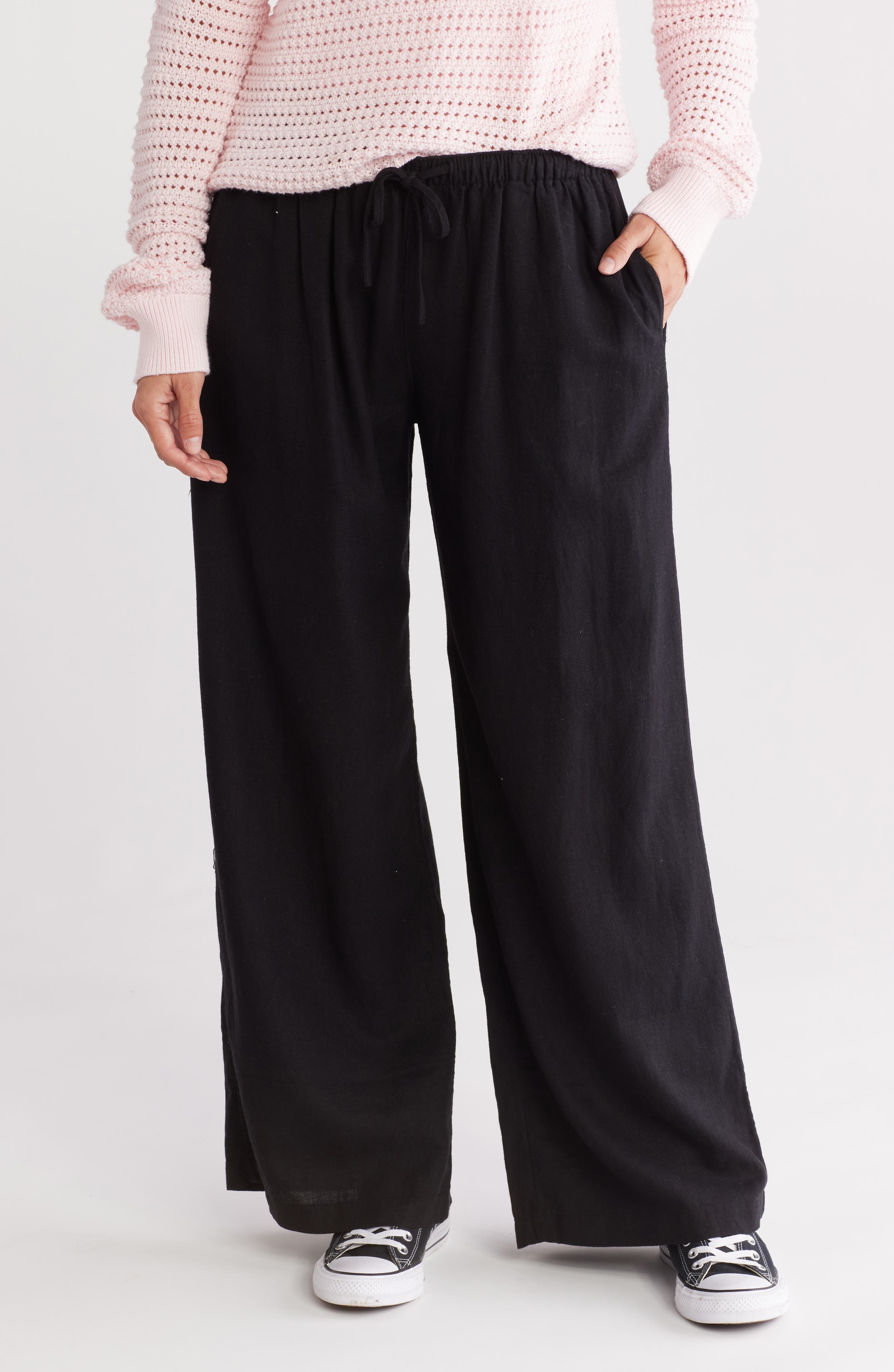 Abound Drawstring Waist Linen Blend Pants