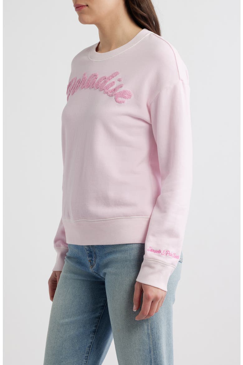 Marina Del Mar Cotton Sweatshirt, Alternate, color, CYBER LIGHT