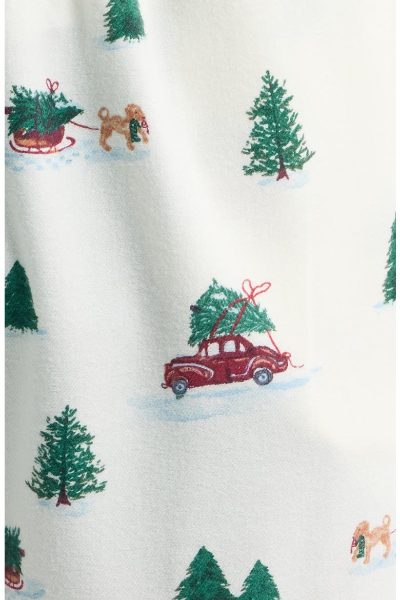 Flannel Pajama Pants, Alternate, color, IVORY TREE HUNT