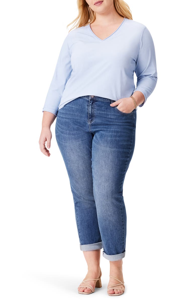 NZT by NIC+ZOE Three Quarter Sleeve Top, Alternate, color, Powder Blue