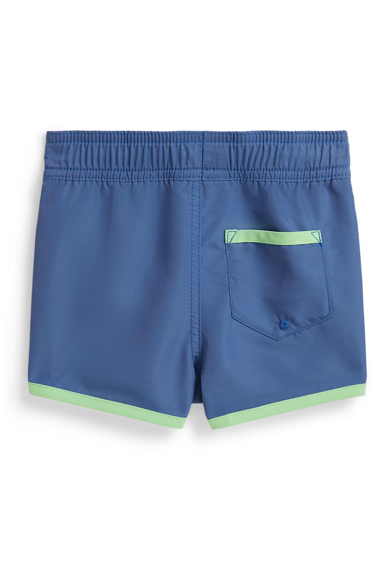 Embroidered Polo Bear Swim Trunks, Alternate, color, BAI BLUE