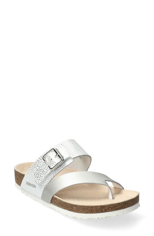 Mephisto Madalyn Toe Loop Sandal in Silver 