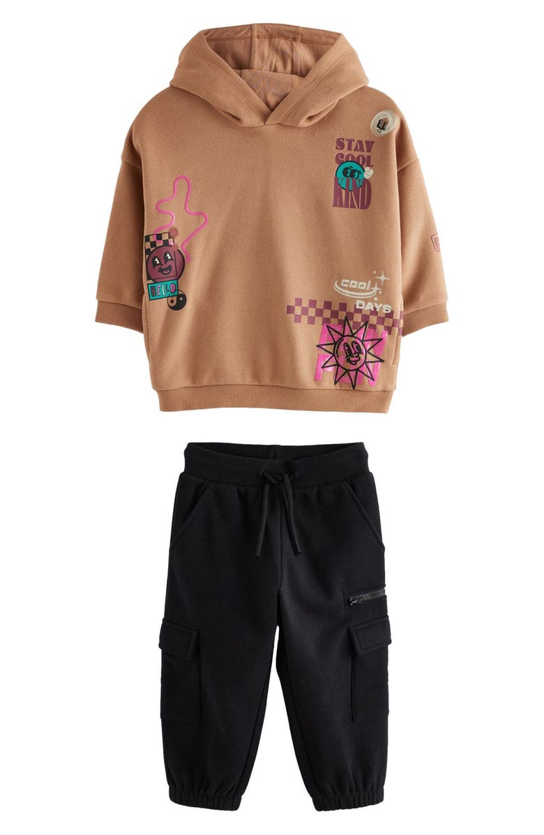NEXT Kids' Graphic Hoodie & Cargo Joggers Set, Main, color, 