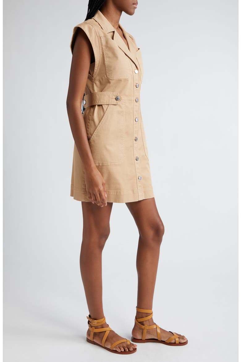 Jax Stretch Cotton Twill Minidress, Alternate, color, KHAKI