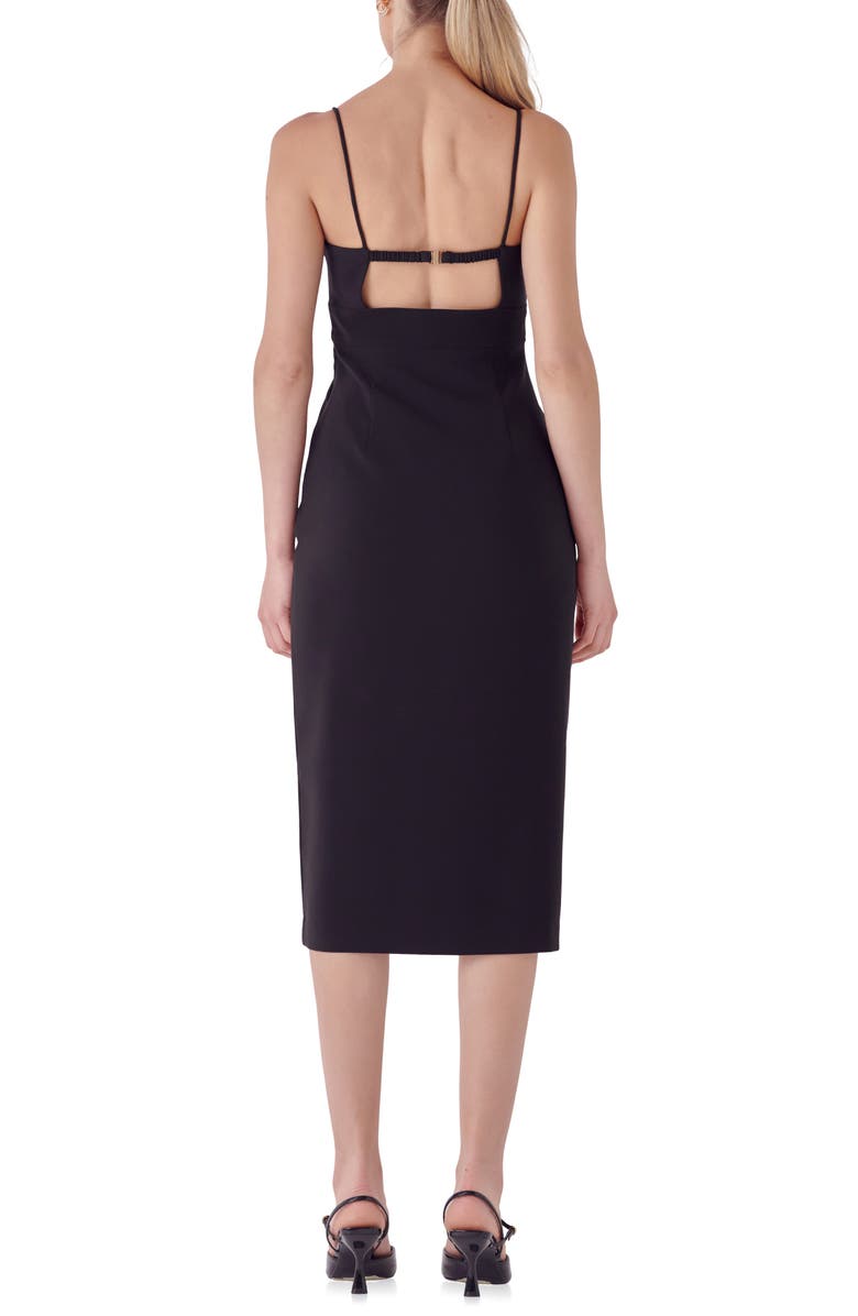 Endless Rose Strappy Midi Sheath Dress, Alternate, color, Black