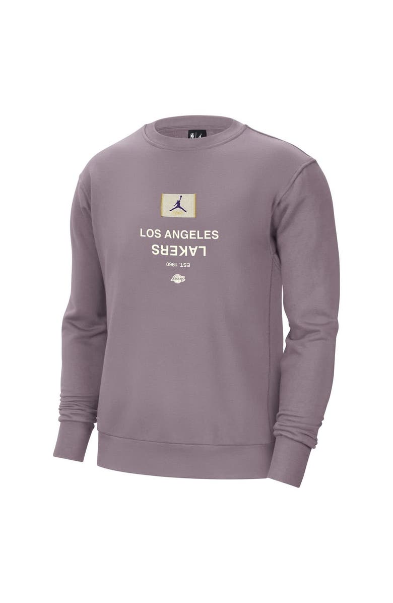 Jordan Brand Men's Jordan Brand Purple Los Angeles Lakers Courtside Statement Edition Heavyweight Pullover Sweatshirt, Alternate, color, Purple