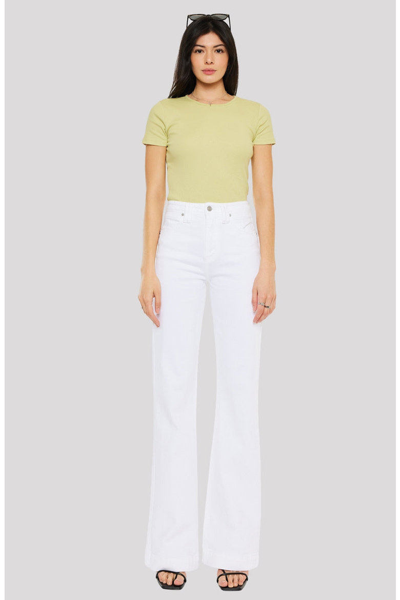 Sumayyah High Rise Holly Flare Jeans, Alternate, color, White