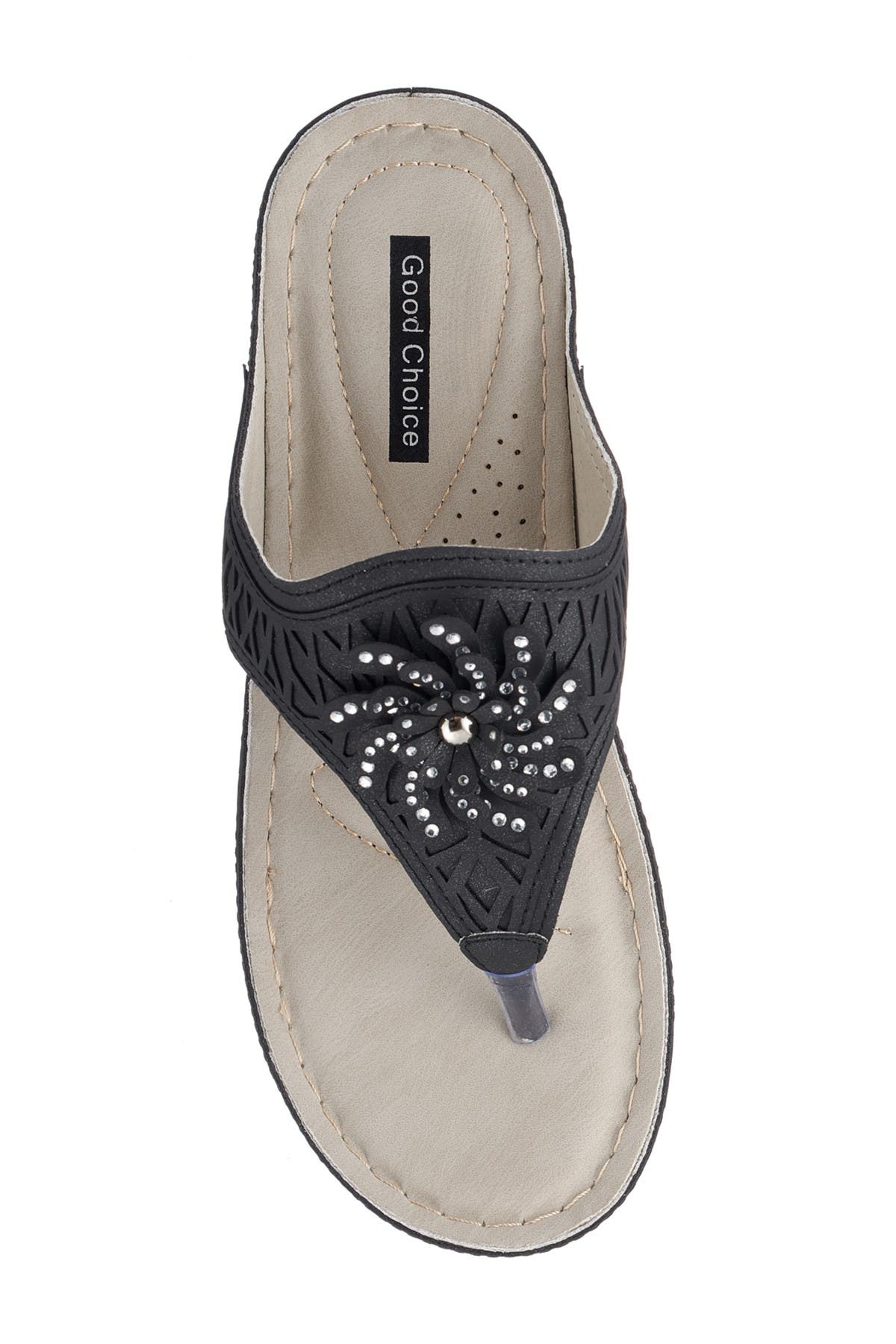 GOOD CHOICE NEW YORK Allie Floral Wedge Sandal, Alternate, color, 