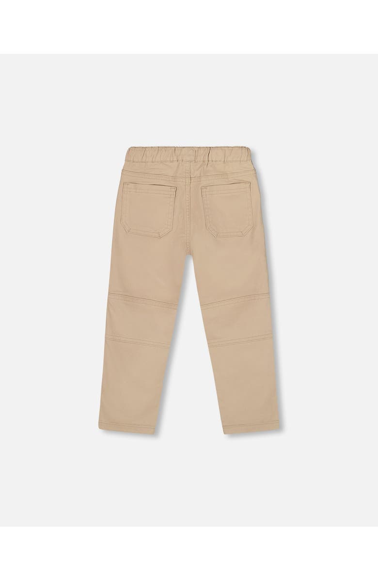 Deux par Deux Twill Jogger Pants with Patch Pockets, Alternate, color, Beige