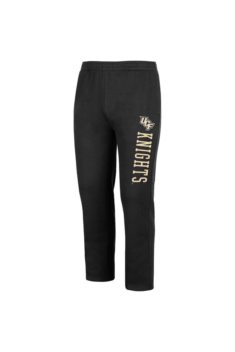 Men's Colosseum Black UCF Knights Fleece Pants, Alternate, color, Black