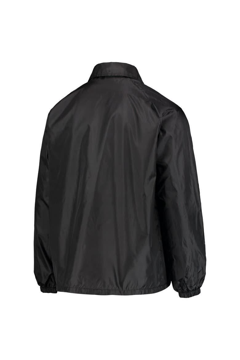 Men's Black Cleveland Browns Coaches Classic Raglan Full-Snap Windbreaker Jacket, Alternate, color, Black
