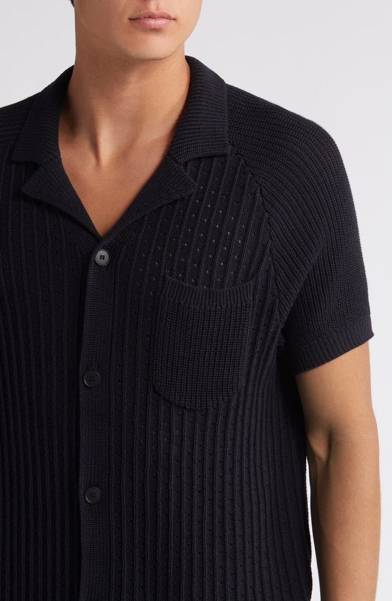 Treasure & Bond Mixed Stitch Short Sleeve Cardigan, Alternate, color, 