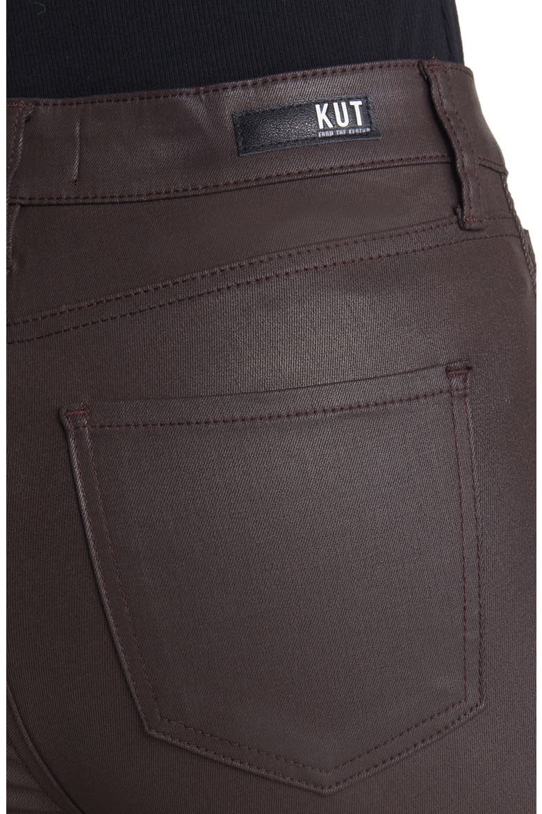 Donna Fab Ab Coated High Waist Ankle Skinny Jeans, Alternate, color, CHOCOLATE