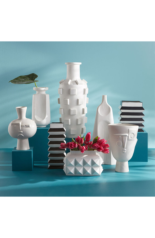 Jonathan Adler Charade Ceramic Table Vase In White