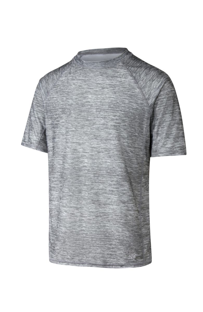 UV Skinz Short Sleeve Crew Sun & Swim Shirt, Alternate, color, Cool Grey Jaspe