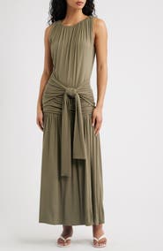 Line & Dot Nua Tie Front Knit Maxi Dress