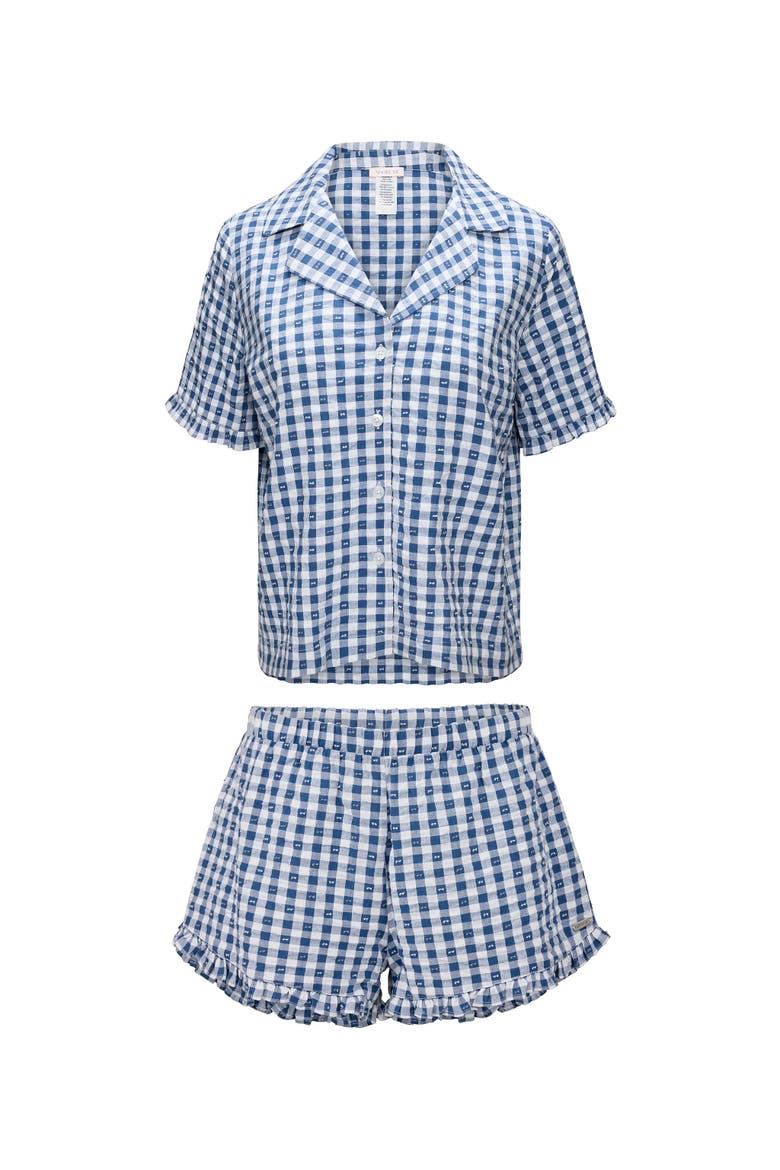Barbara Short Pajama Set, Alternate, color, Blue