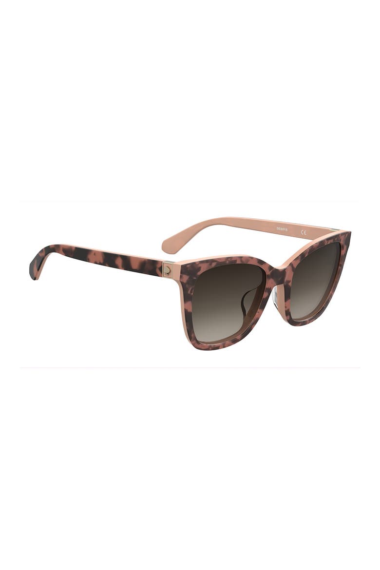 55mm desi oversize sunglasses, Alternate, color, PINK HAVANA