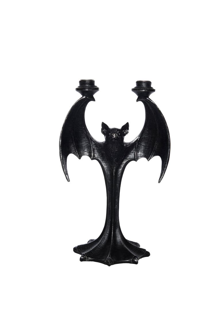 Bat Candelabra Candle Holder, Alternate, color, Black