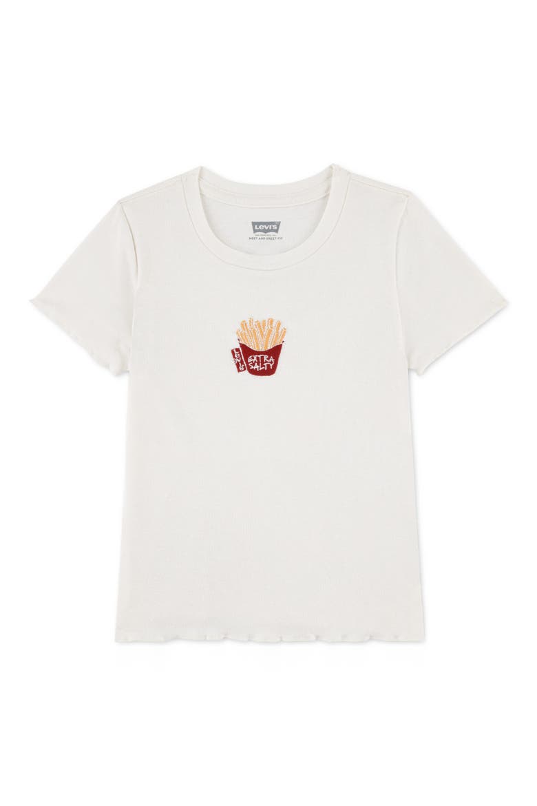 Kids' Fries Rib Graphic Baby Tee, Main, color, LEVIS EGRET