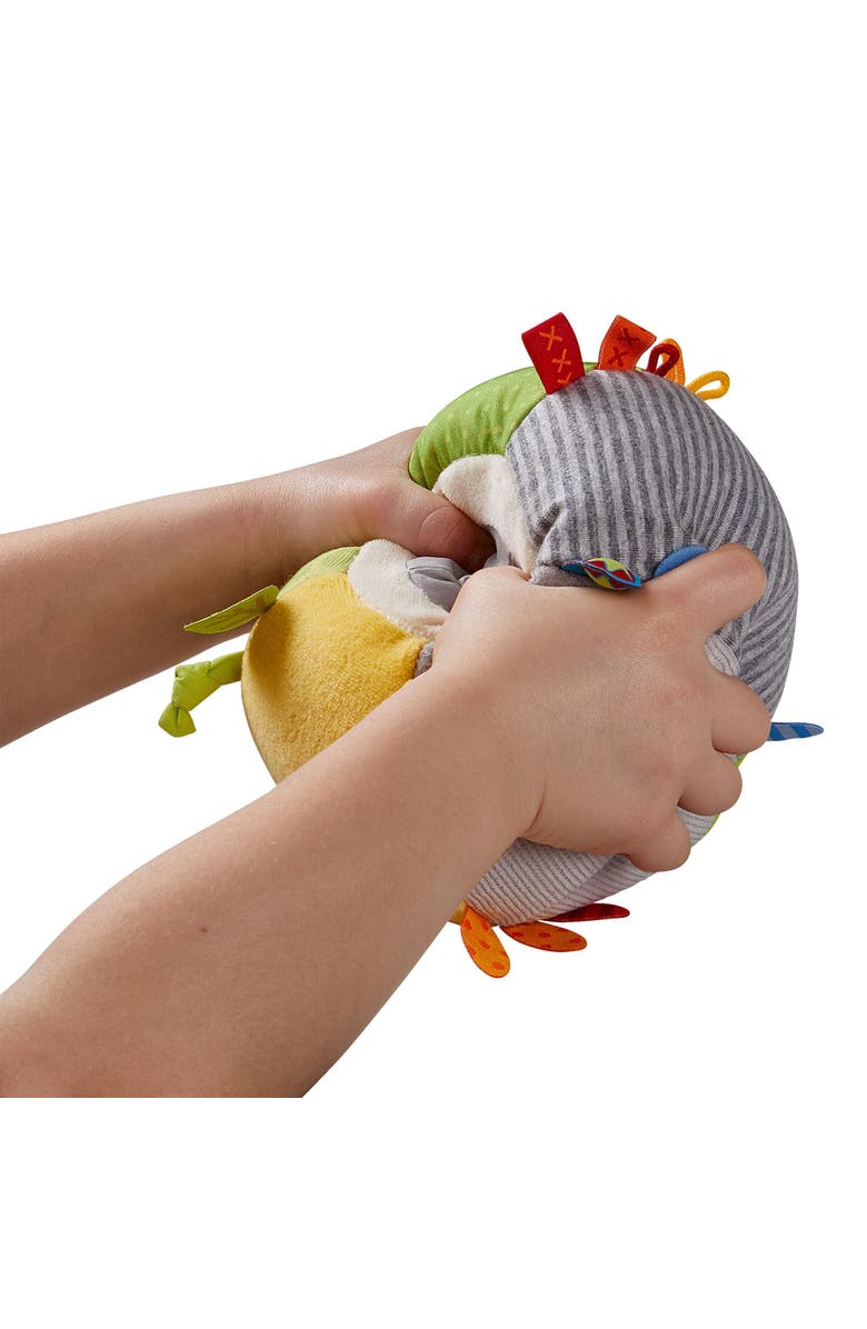 HABA Soft Sensory Ball Discovery Toy - Plush Baby Tag Toy with Rattle, Alternate, color, Multi