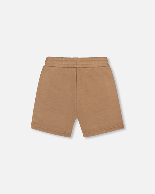 Deux Par Deux Boys' French Terry Zip Pocket Shorts - Big Kid In Beige