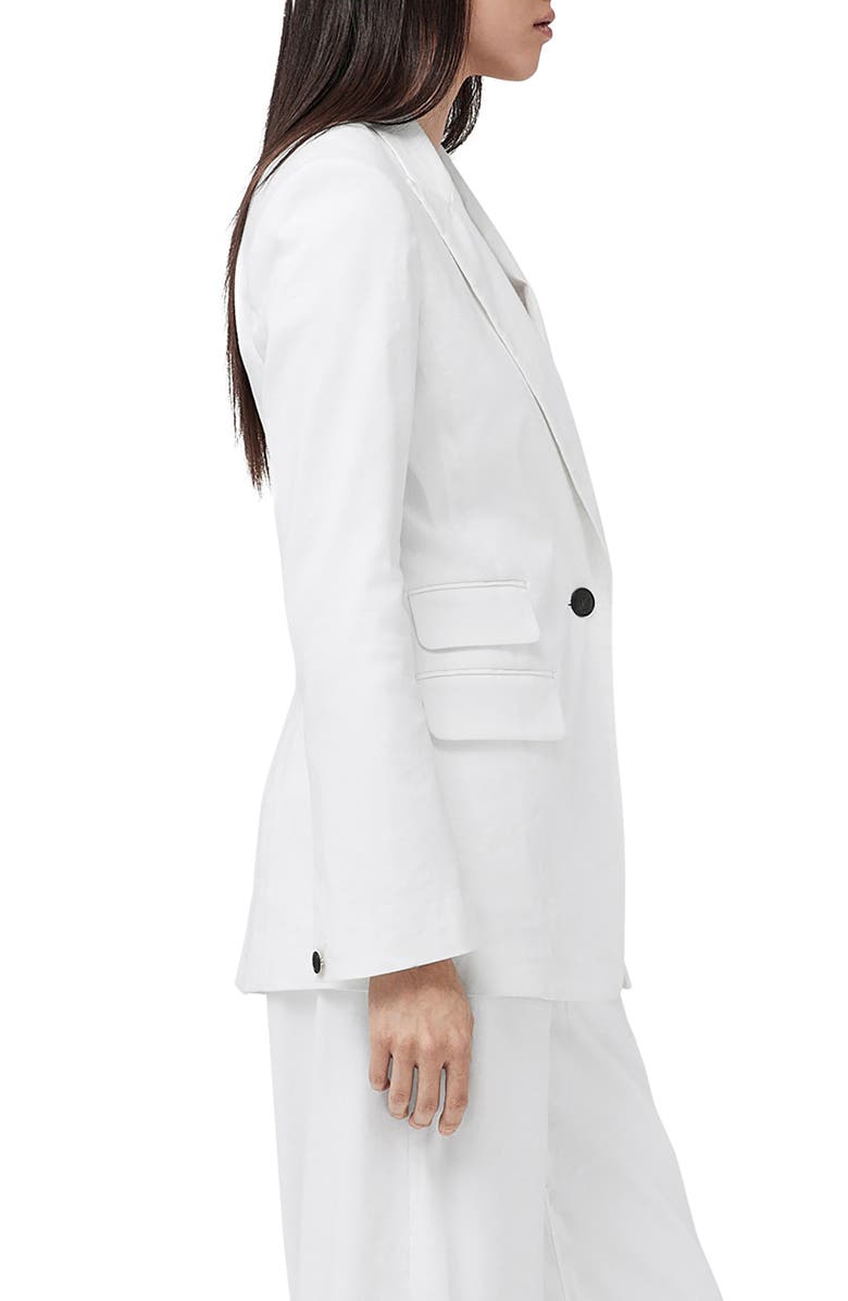 rag & bone Foster Linen Blend Blazer, Alternate, color, White
