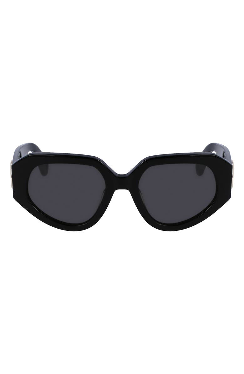 Lanvin 53mm Modified Rectangular Sunglasses, Main, color, 