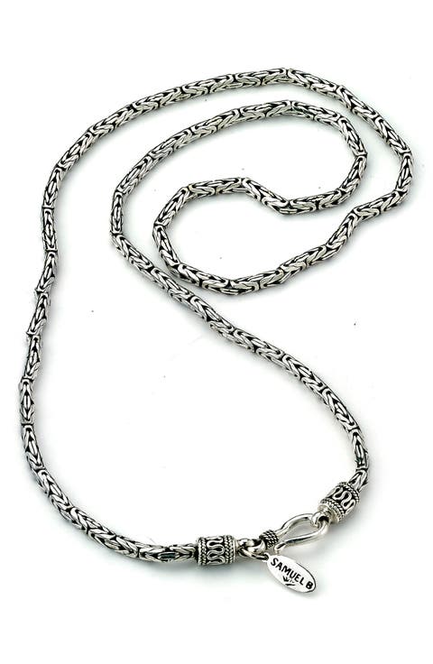Sterling Silver Byzantine Chain Necklace