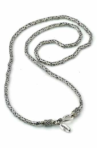 SAMUEL B. Sterling Silver Byzantine Chain Necklace