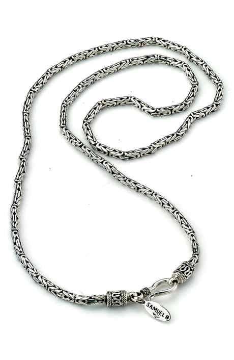 SAMUEL B. Sterling Silver Byzantine Chain Necklace
