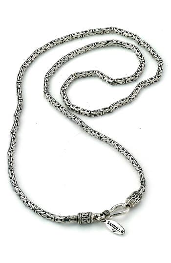 Samuel B. Silver Byzantine Chain Necklace In Silver