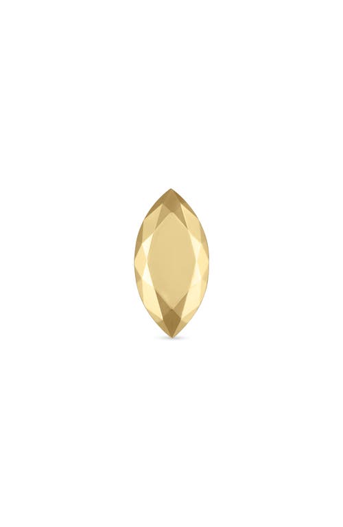 Maria Tash Faceted Marquise Single Stud Earring In Gold