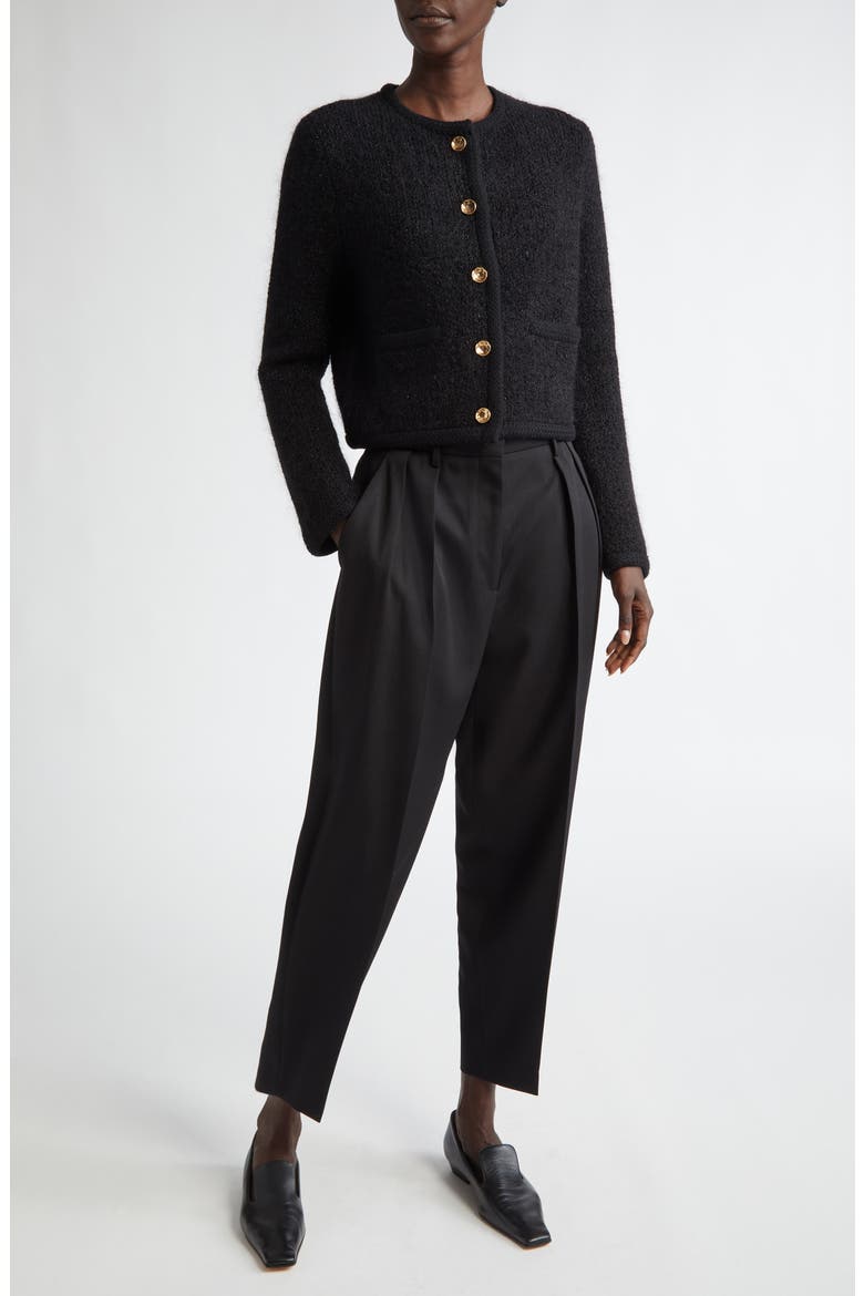 Napoline Tweed Crop Jacket, Alternate, color, BLACK