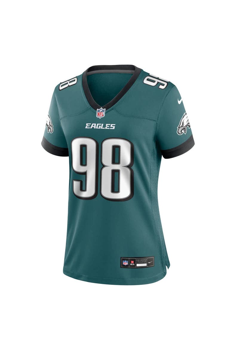 Women's Nike Jalen Carter Midnight Green Philadelphia Eagles Team Game Jersey, Alternate, color, Green