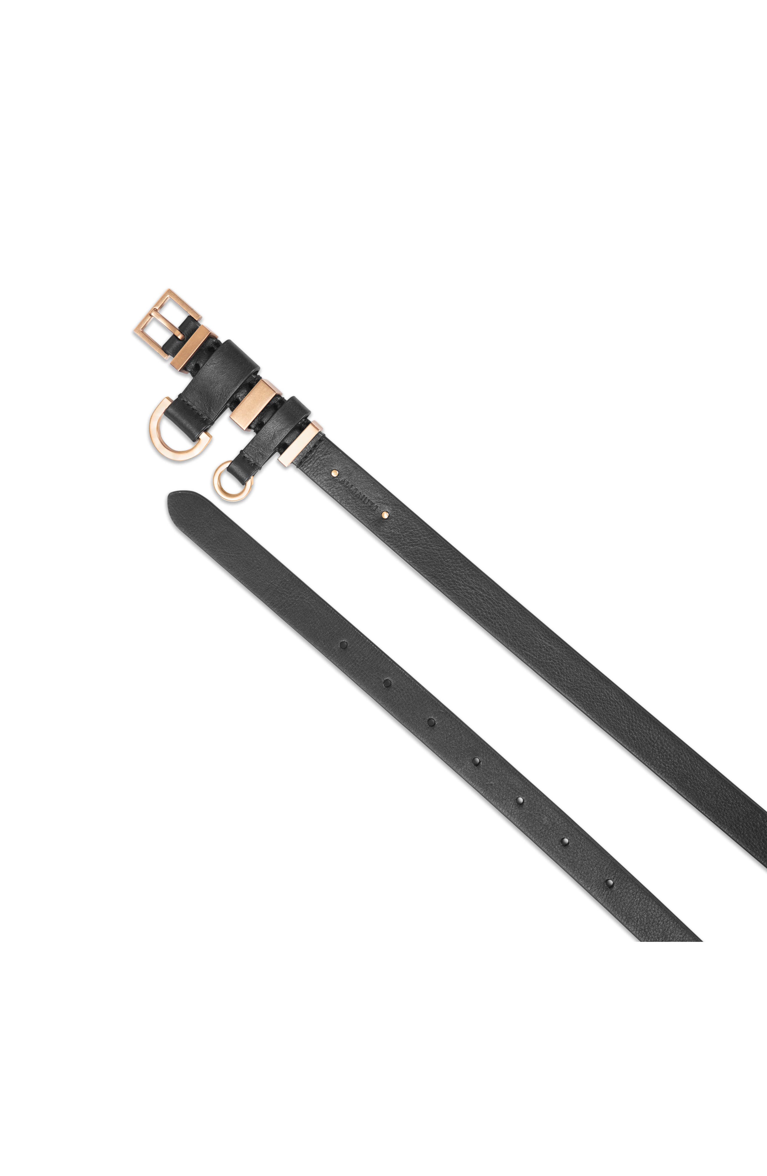 AllSaints Utilitarian Leather Belt Bag, Alternate, color, 